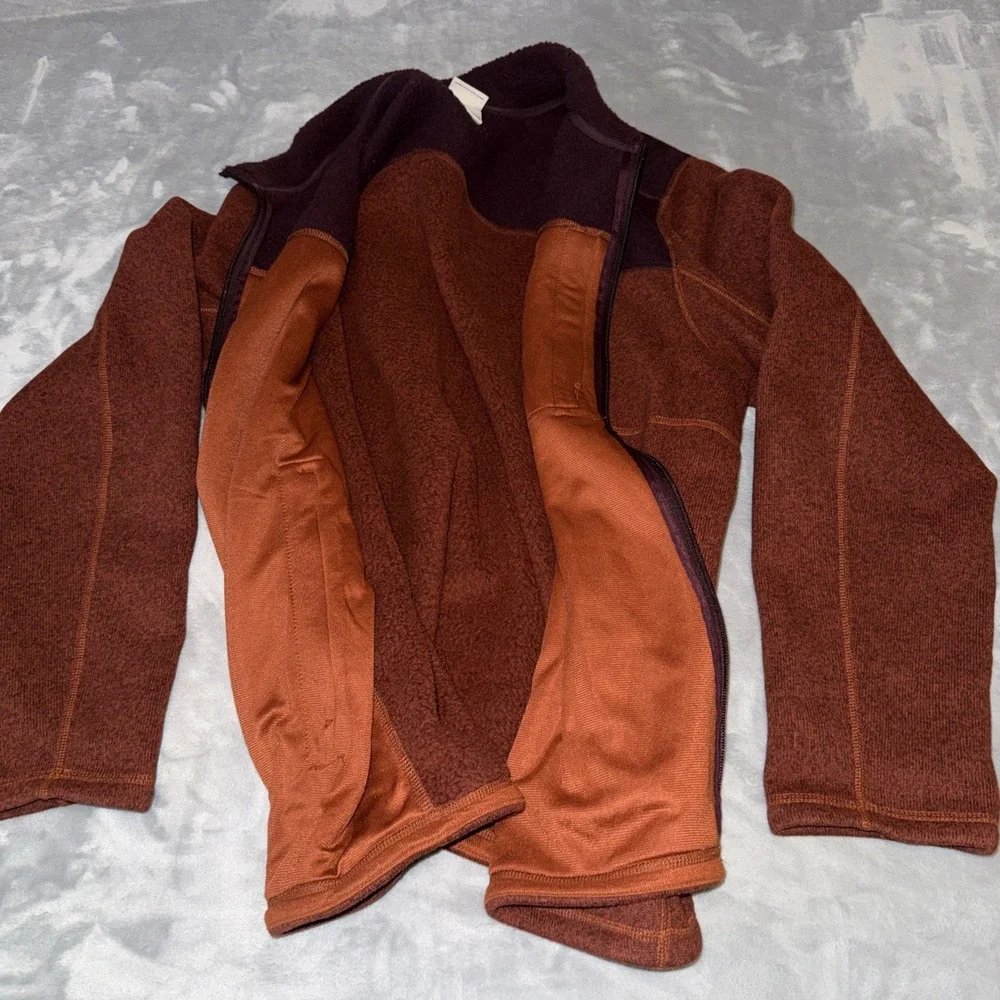 The North Face Jacket Mens 2XL Rust Maroon Gordon Lyons Full Zip Fleece Winter